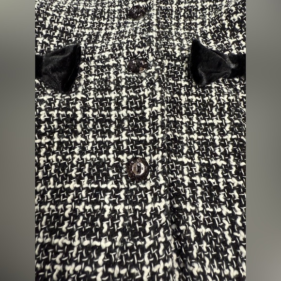 Nannette Black and White Pea Coat - Picture 4 of 5